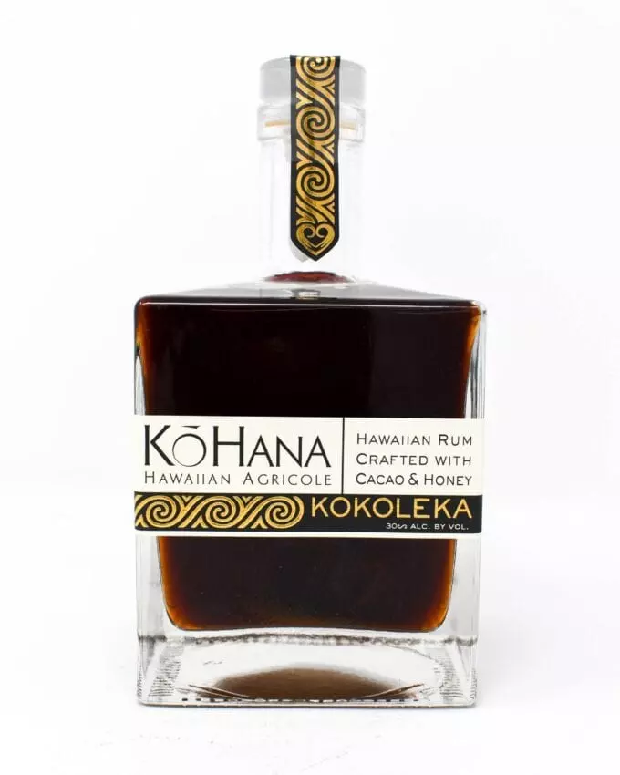 KoHana Hawaiian Agricole. Hawaiian rum crafted with cacao & honey.