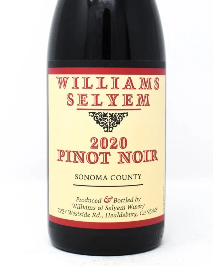 Williams Selyem, Pinot Noir, Sonoma County 2020