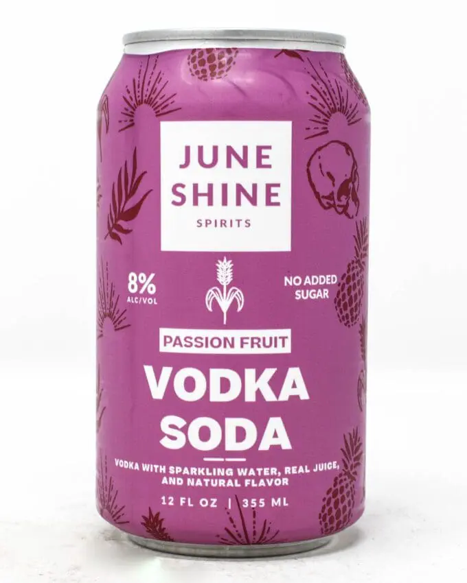 Juneshine, Passion Fruit Vodka Soda, 12oz Can