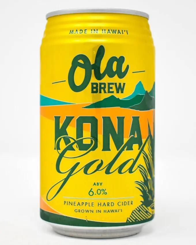 Ola Brew, Kona Gold, Pineapple Hard Cider, 12oz Can