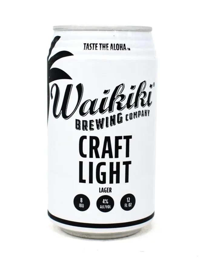 Waikiki Brewing Company, Craft Light Lager, 12oz Can