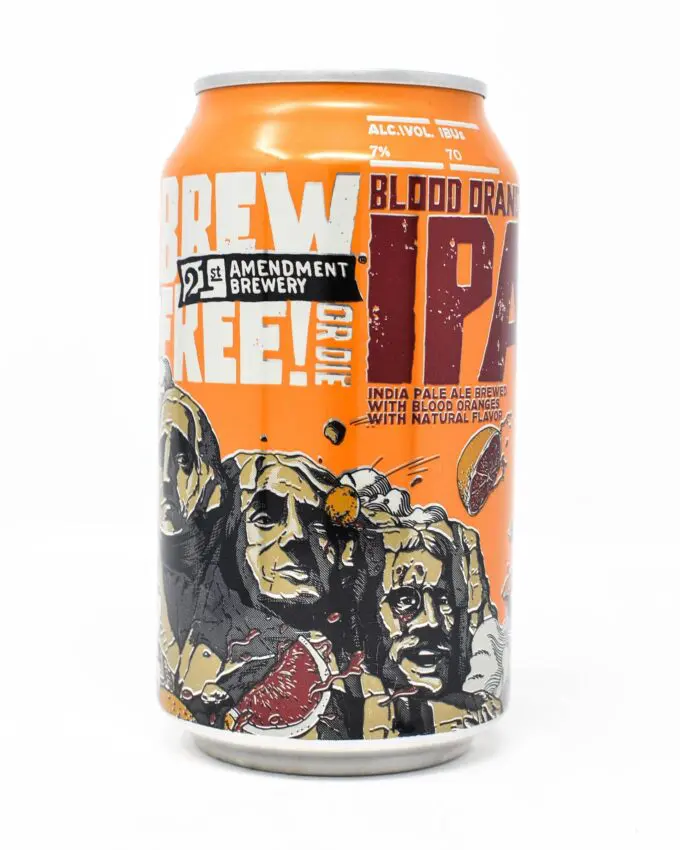 21st Amendment Brewery, Brew Free! or Die Blood Orange IPA, 12oz Can
