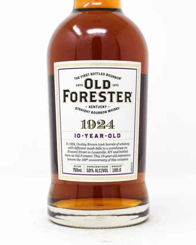 Old Forester, 1924, 10 Year Old, Kentucky Straight Bourbon Whisky, 750ml