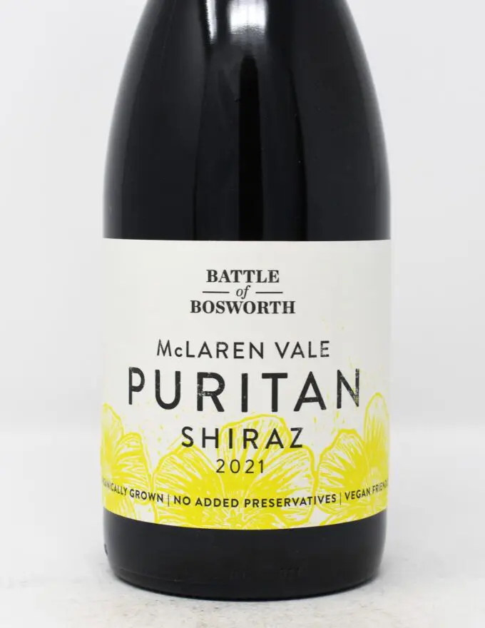 Battle of Bosworth, Puritan Shiraz, McLaren Vale, South Australia 2021