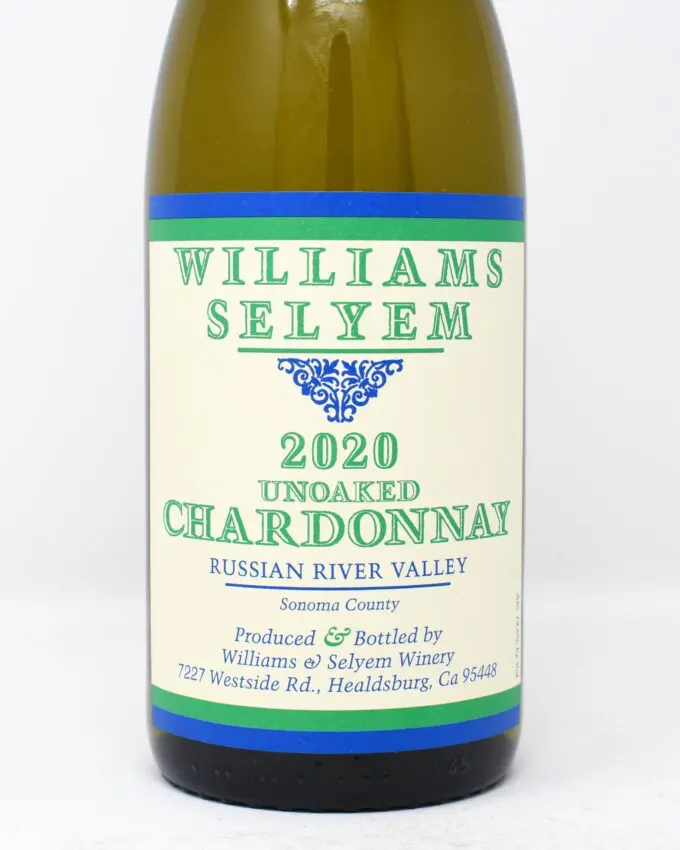 Williams Selyem, Unoaked, Chardonnay, Russian River Valley 2020