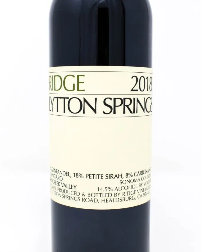 Ridge, Lytton Springs, Dry Creek Valley, Sonoma County 2022