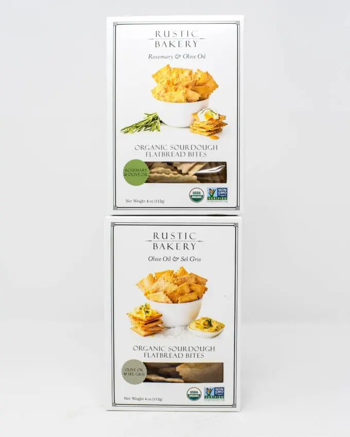 Rustic Bakery, Organic Sourdough Flatbread Bites, 4oz Box