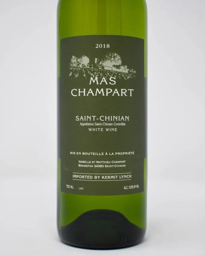 Mas Champart, Saint-Chinian Blanc, Languedoc-Roussillon 2018