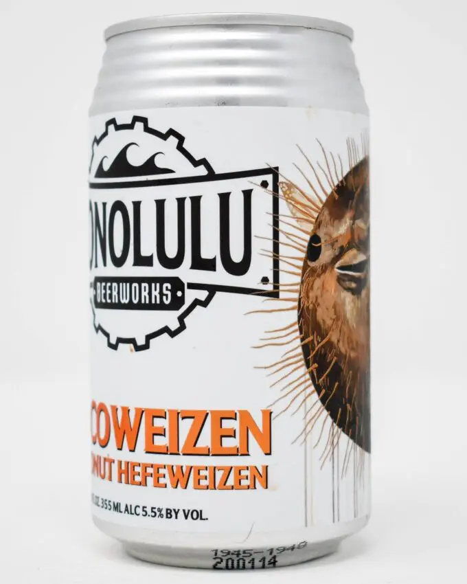 Honolulu Beerworks, Cocoweizen, Coconut Hefeweizen, 12oz Can