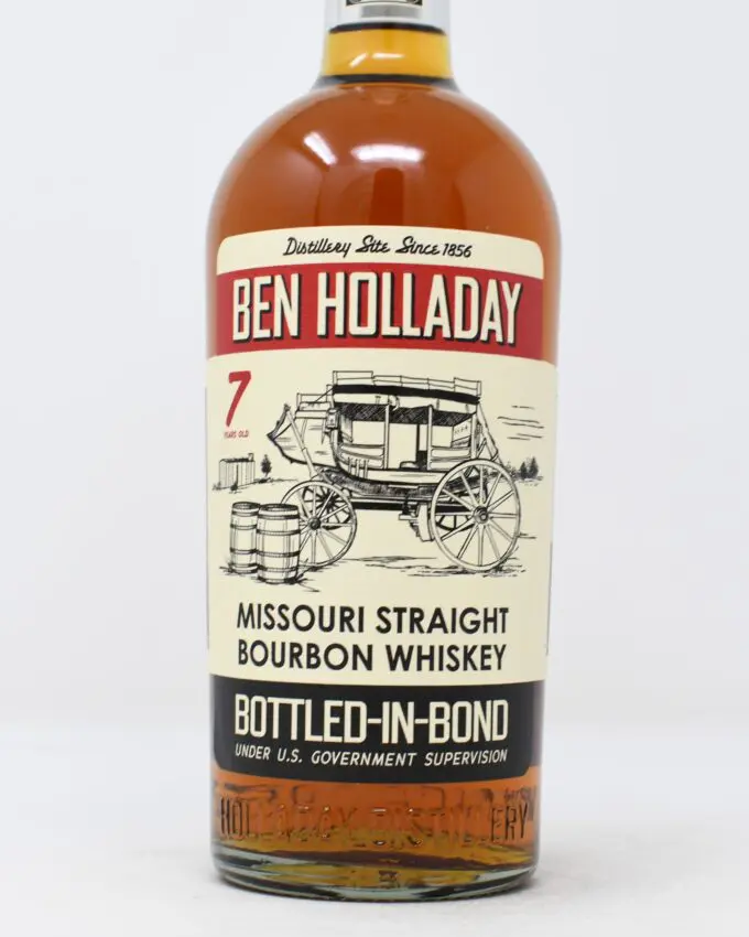 Ben Holladay, Bottled-in-Bond, 7 Years Old, Missouri Straight Bourbon Whiskey, 750ml