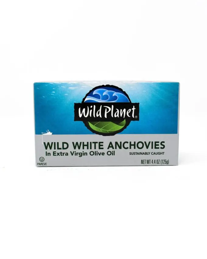 Wild Planet, White Anchovies in Extra Virgin Olive Oil, 4.4oz