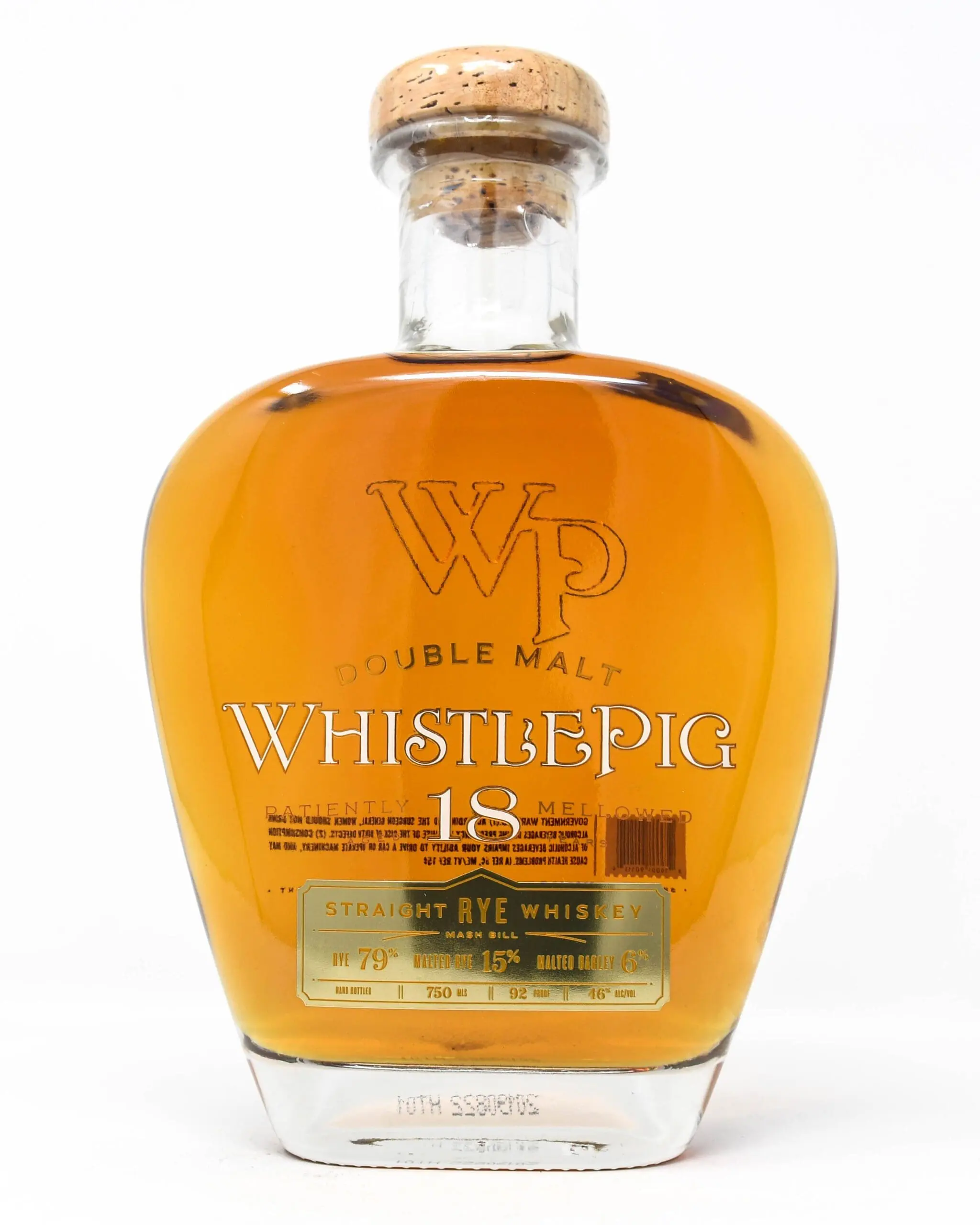 WhistlePig, Double Malt Rye, 18 Year, Straight Rye Whiskey, 750ml