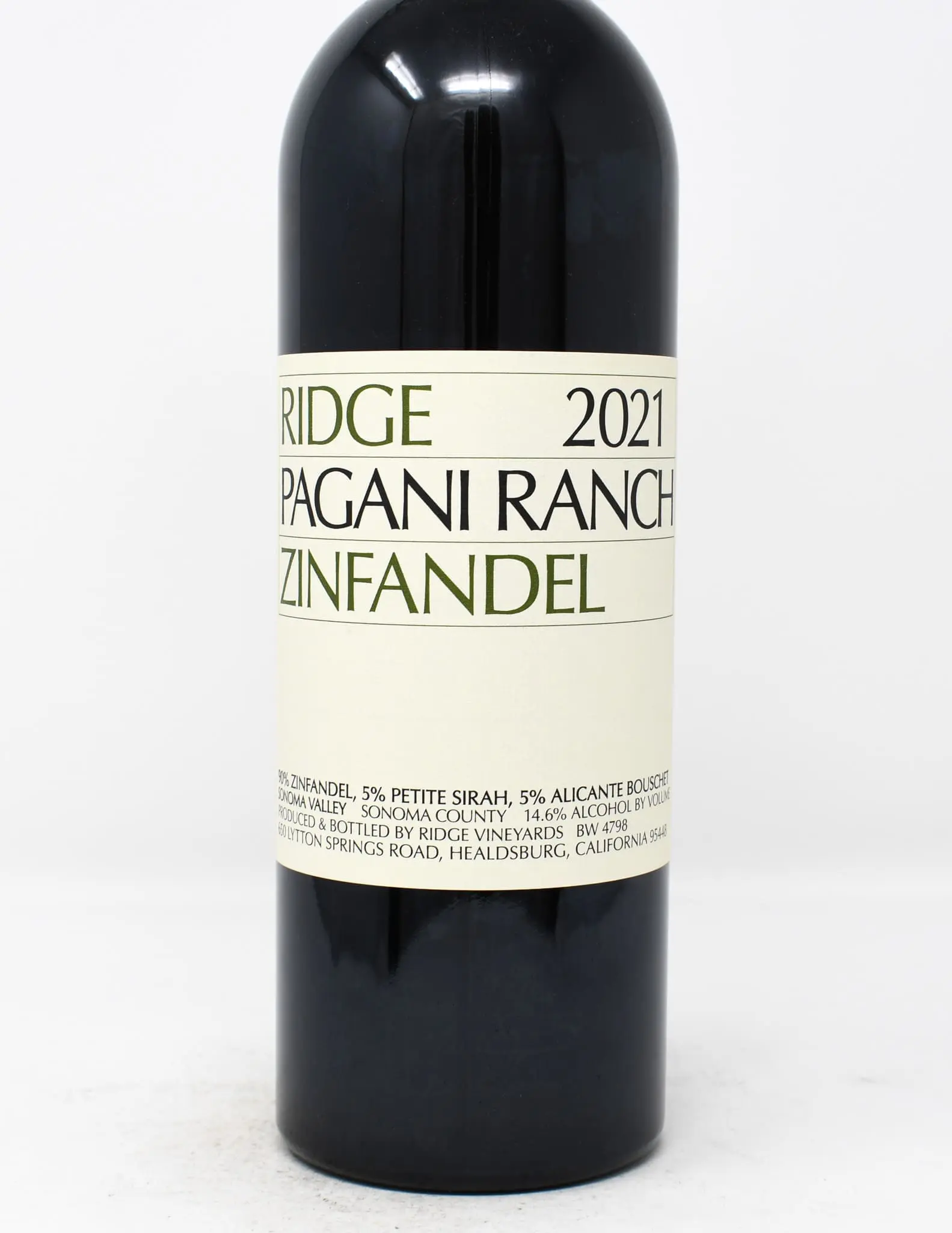 Ridge, Pagani Ranch, Zinfandel, Sonoma Valley 2022