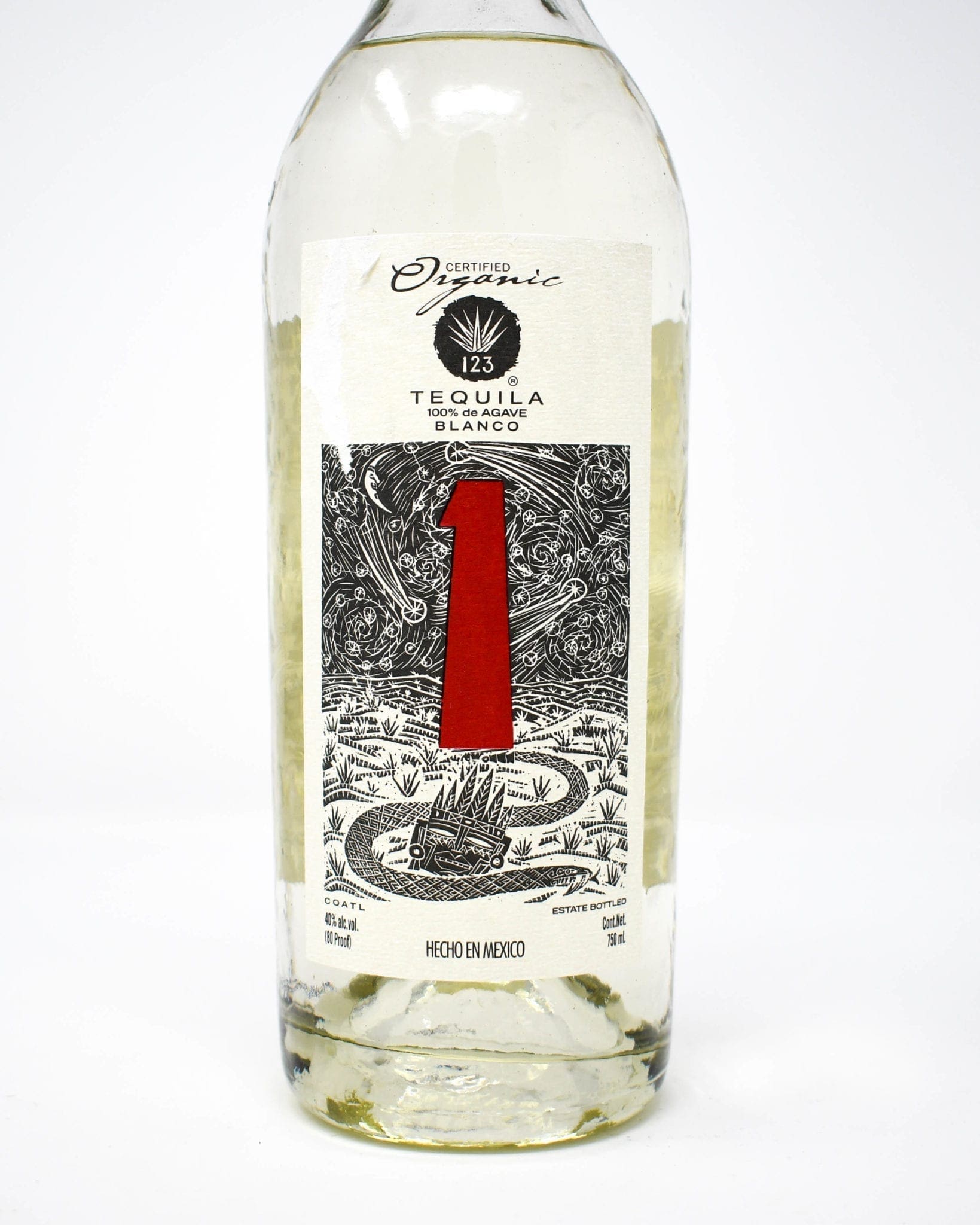 123 Organic Tequila, Blanco, 750ml Princeville Wine Market