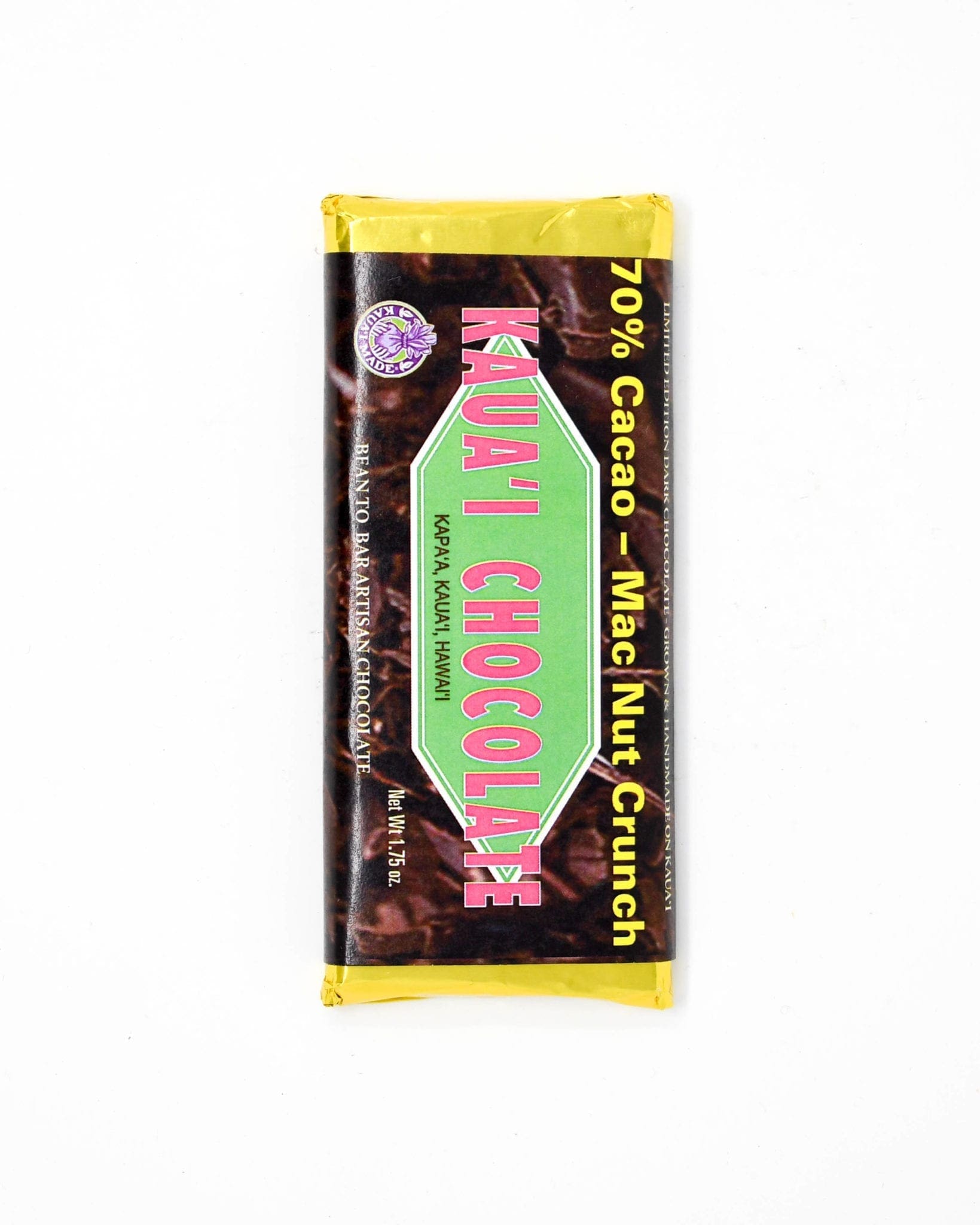 Kulana Kokoleka Farm, Kauai Chocolate, 70 Cacao Mac Crunch, 1.75oz