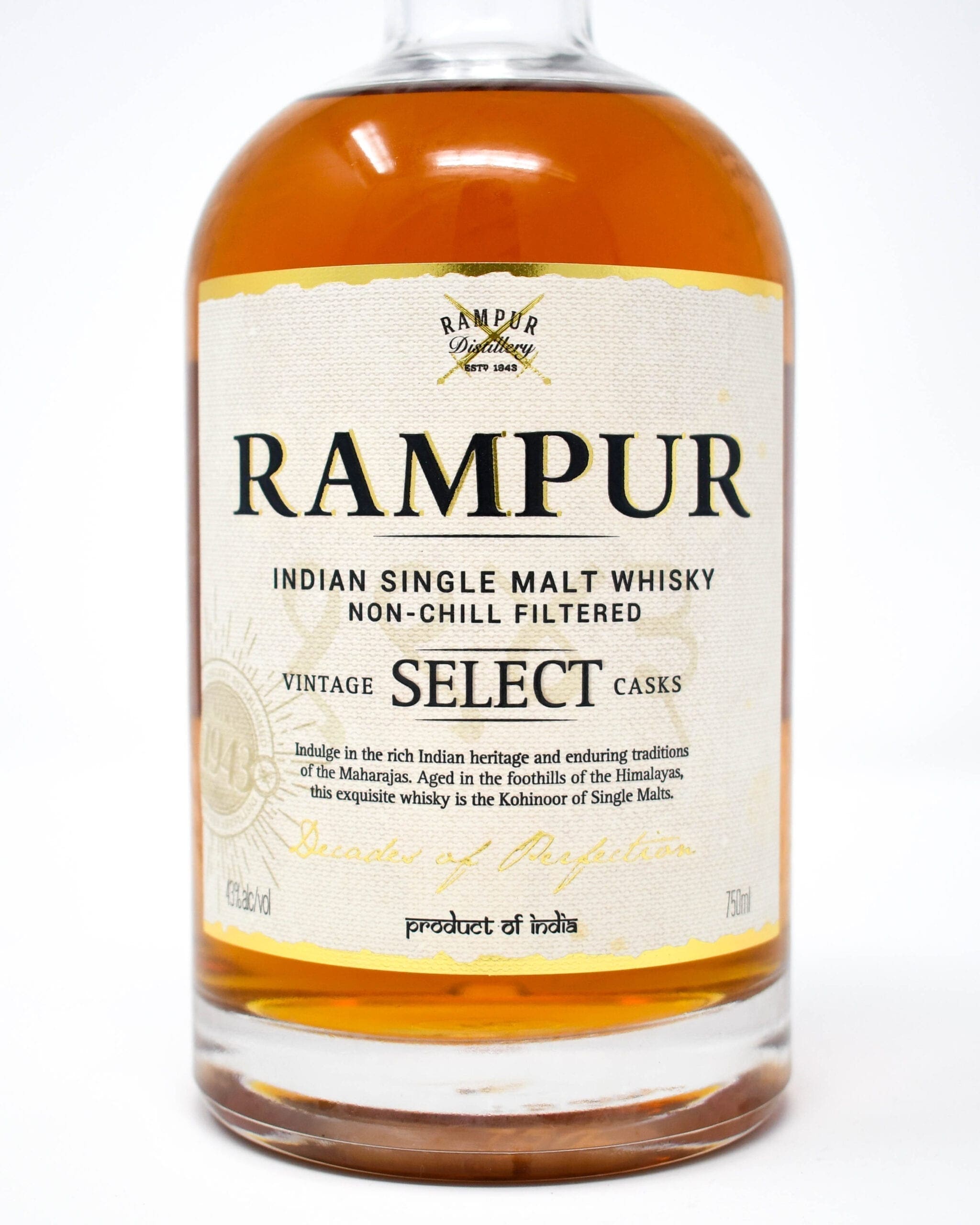 Rampur Indian Single Malt Whisky, Vintage Select Casks