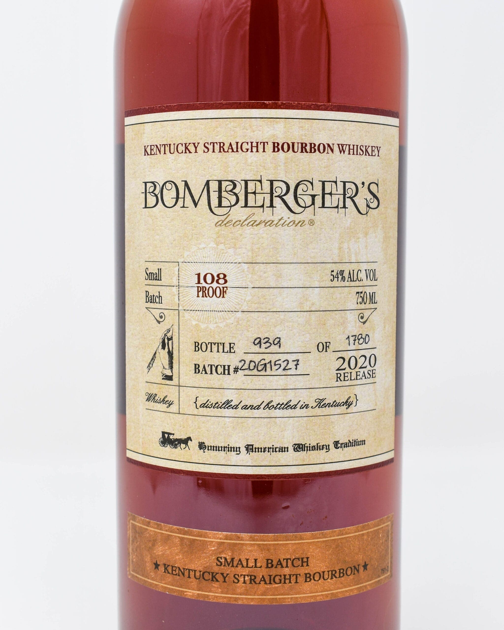 Bomberger's Declaration Kentucky Straight Bourbon Whiskey, 2020 Release