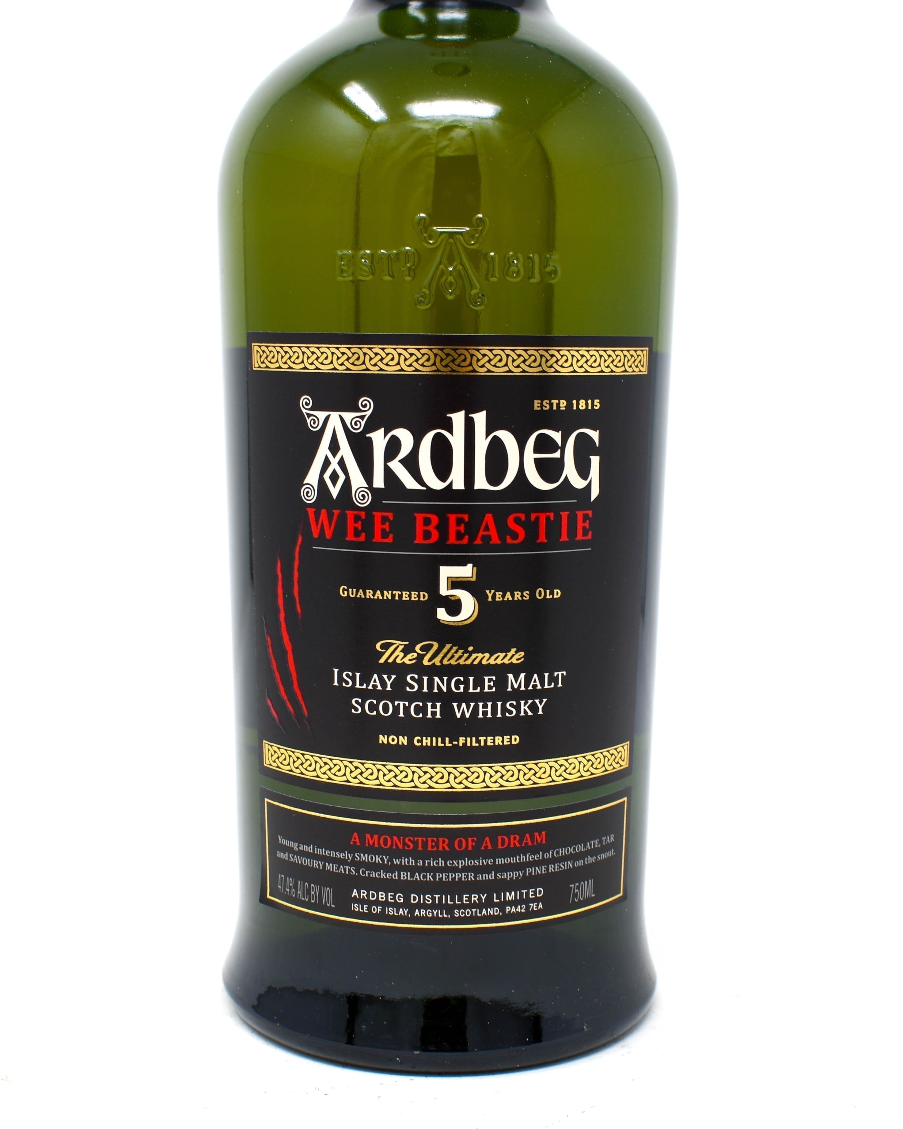 Ardbeg Wee Beastie, 5 Years Old, Islay Single Malt Scotch Whisky, 750ml