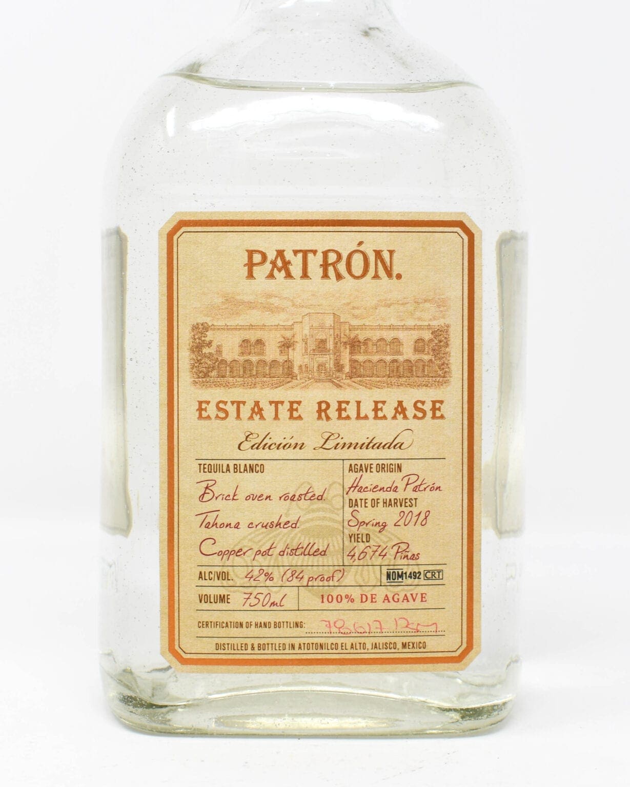 Patron Estate Release, Edicion Limitada, Tequila Blanco, 750ml