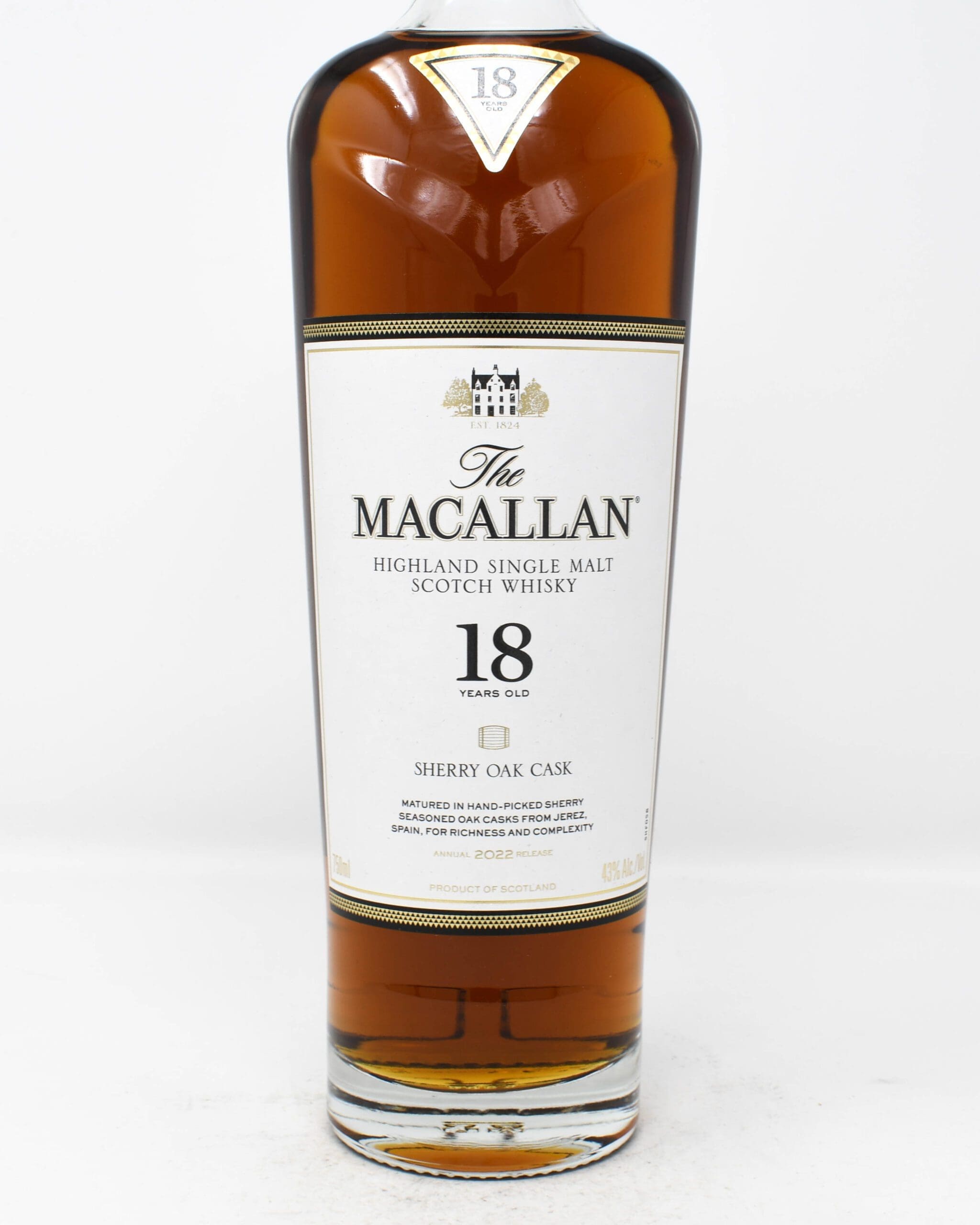 The Macallan, 18 Years Old, Sherry Oak, 2022 Release, 750ml