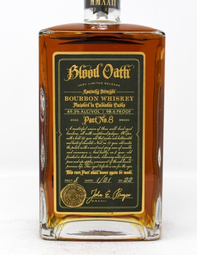 Blood Oath, Pact No. 8, Kentucky Straight Bourbon Whiskey, 750ml
