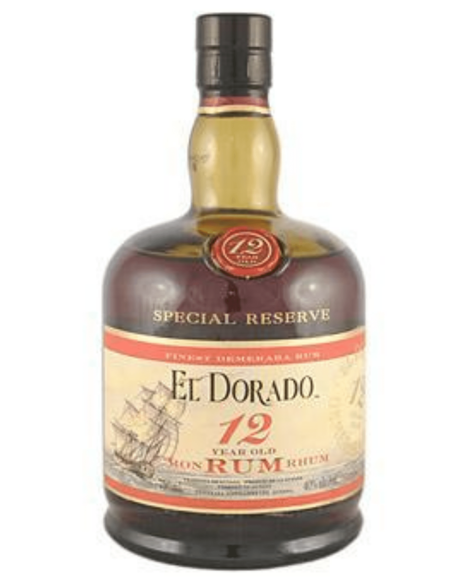 El Dorado Aged Rum Demerara Rum Finest 12 yr 80, 750mL