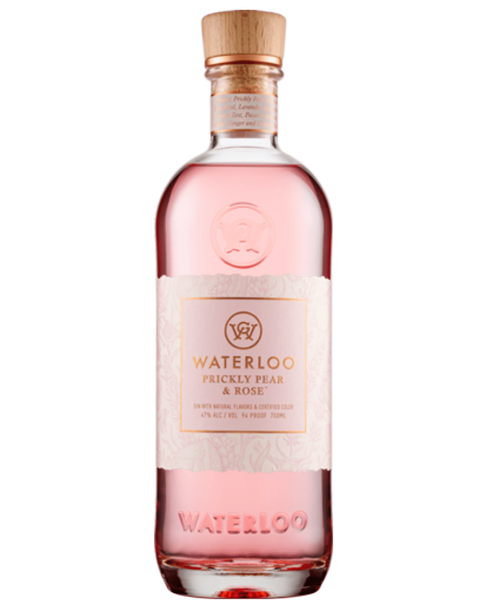 Waterloo Gin, Prickly Pear and Rose, 750mL